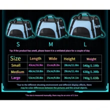 1pc Foldable Large Capacity Fashion Breathable Pet Outdoor Sling Bag, Suitable For Medium/Small Cats & Dogs Outdoor Activities