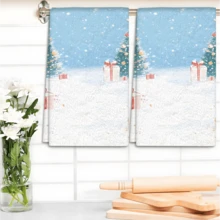 2/4 Pcs Christmas Element Printed Dish Towels, Suitable As Christmas Gifts, Christmas Decorations, Super Absorbent Microfiber Modern Towels For Cooking, Baking, Washing Dishes, Cleaning, Hand Towels, Tea Towels, Soft And Highly Absorbent, Kitchen Decor, Gifts For Neighbors, Mothers, Birthdays, Housewarming For Friends, Kitchen Essentials, Daily Necessities