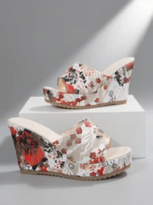 Women's Floral Wedge Sandals - Ankle Strap Espadrille Platform Peep Toe, Non-Slip Sole Summer Walking Shoes, Cute Date Outfits With Dresses,Strappy Flatform Sandals For Women - Bow Detail Summer Shoes, Lightweight Comfortable Non-Slip Sole, Vacation Beach Wedding Guest Shoes, Bohemian Style,Women's Peep Toe Platform Sandals - Romantic Floral Print & Sheer Bow Ankle Wrap, Chunky Wedge Heel For Height, Comfortable Day To Night Shoes,Summer Wedding Guest Floral Sandals - Low Wedge Heel With Ankle Bow, Non-Slip Rubber Sole, Breathable Comfort For Wide Feet, Cute Casual Outfits,Women's Fashion Boho Wave Sandals - Floral Print Peep Toe Slingback, Platform Wedge For Walking, Beach Vacation Dressy Chic Shoes - 89 - Xem 5