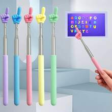 1/2/5 piezas Puntero de lectura de dedo elástico y ajustable de colores aleatorios - Herramienta educativa amigable para niños y reutilizable | Puntero para enseñanza en el aula de maestros, puntero para presentaciones en la oficina/hogar y pizarra blanca - Multicolor - Ver 11