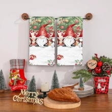 2/4 Stücke Set, Geschirrtücher, Elfen-Muster bedruckte Handtücher, Weihnachtsgeschenke, Weihnachtsdekoration, super saugfähige Mikrofaser moderne Handtücher, Kochutensilien und Backhandtücher, Geschirrtücher, Reinigungstücher, Handtücher, Teehandtücher, ultra weich und hochabsorbierend, Küchendekoration, Geschenke für Nachbarn, Geschenke für Mütter, Geburtstagsgeschenke, Einweihungsgeschenke für Freunde, Küchenutensilien, tägliche Notwendigkeiten - Verschiedenfarbig - Übersicht 4