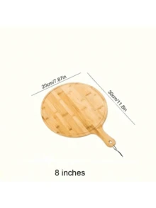 لوح بيتزا من البامبو، لوح بيتزا عالي الجودة مع مقبض، لوح خدمة بيتزا طبيعي، لوح تقطيع خشبي للبيتزا المنزلية، تقطيع الفاكهة والخضروات والخبز والجبن، لوح خدمة، اكسسوارات المطبخ