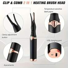 Electric Eyelash Curler - USB Charging, 3-Speed Temperature Control, 10 Second Fast Heating, Portable Travel Style, Long-Lasting Curling, Quick Beauty Tool | Eyelash Curler | Eyelash Heating Tool | Eyelash Extension Product | Women's Makeup Tool Gift - Multicolor - View 7