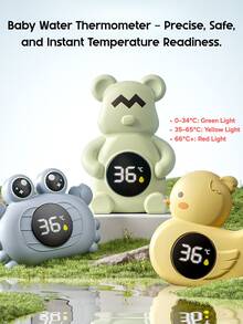 婴儿洗澡水温计 - 用于婴儿洗澡、儿童游泳池和浴缸水温安全监测
