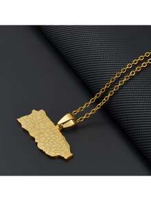 1pc PR Puerto Rico Pendant Necklaces For Women Girls Stainless Steel Hawaii Guam Guadeloupe Mayotte Hibiscus Flowers Jewelry