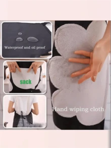 قطعة واحدة، مريلة مطبخ منزلية للرجال والنساء مزينة بسكين وشوكة الطهي، فائقة المقاومة للماء والزيت والبقع، مريلة أنيقة للمسح باليد