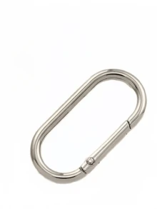 1pc Oval Metal Carabiner, Metal Spring Keychain, Trigger Snap O-Ring Clip Spring Keychain Clasp, Heavy Duty Oval Dog Tag Clip, Suitable For Bag, Wallet, Keychain Replacement - Multicolor - View 10