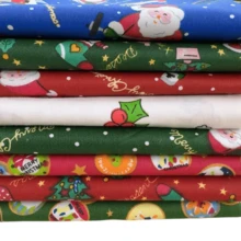 8 Stücke Weihnachts-Baumwollstoff Quadrate Stoffbündel zum Quilten, Nähen und Basteln, verschiedene Weihnachtsmuster Patchwork für DIY Weihnachtsnähen und Weihnachtsgeschenke