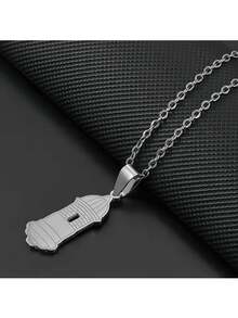 1pc PR Puerto Rico Pendant Necklaces For Women Girls Stainless Steel Hawaii Guam Guadeloupe Mayotte Hibiscus Flowers Jewelry
