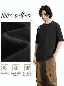 Men's Graphic Tee With Cartoon Cat Warrior And Gears DoubleSided Print,Unique Design Cotton TShirt,Stylish & Comfortable Top For Casual Wear