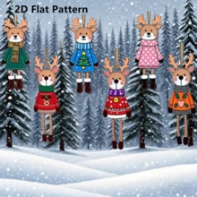 6/12/18/60 6 szt. drewnianych ozdób choinkowych w stylu rustykalnym, do użytku wewnątrz i na zewnątrz, na uroczystości bożonarodzeniowe, lekkie i wszechstronne dekoracje