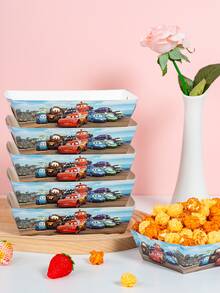 Disney 1 boîte à pop-corn pour voitures, 10/25 pièces boîte d'emballage jetable décorée, boîte alimentaire, boîte à dessert, boîte à collations, fournitures de fête, convient pour diverses fêtes et rassemblements