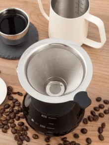 Filtro De Café Inox Reutilizável Nº Individual Dupla Camada Portátil - Prata - Visão 8