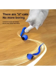 Automatic Electric Cat Toy, Smart Rolling Ball, Interactive Plush Pet Toy, Intelligent Avoid Ball, Cat Training Chase Ball, Rechargeable, Smart Mode, Portable, Random Color - Multicolor - View 3