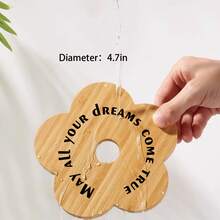 Customized Natural Solid Wood Coaster - Engraved Personalized Blessing Wood Coaster Set, Black Walnut Round Wooden Tea Cup Mat, Creative Kung Fu Tea Set Placemat