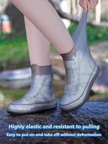 1双防水鞋套，可重复使用，户外骑行、露营、钓鱼、旅行鞋靴保暖，闺蜜节、小狗、嘉年华、春夏精选、伴娘礼物、房间、卧室装饰、海滩、旅行、男士、女士、度假、可爱小物、母亲节礼物、卧室装饰、花园、厨房装饰、夏季、海滩、旅行必备、房间装饰、软萌、毕业季 - 彩色 - 查看 3