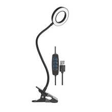 5X Magnifying Glass With Light, Magnifier Desk Lamp, Hands-Free Lighted With 3 Color Modes, For Craft Hobby, Nail Repair, Reading, Close Works (Black, Clamp), Adjustable Flexible Gooseneck - 黑色 - 查看 11