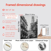 1 tấm áp phích Tháp Eiffel Paris, tác phẩm nghệ thuật trên vải canvas, tranh trang trí theo chủ đề Paris, trang trí phòng Paris, nghệ thuật treo tường, áp phích, nghệ thuật treo tường có khung, sắp xếp phòng, nghệ thuật treo tường, thẩm mỹ trang trí phòng, trang trí cổ điển, nghệ thuật treo tường phòng khách - vải canvas (khung tùy chọn) - Nhiều màu - Xem 6