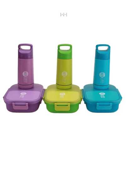 Set de lonchera con útiles escolares, de vuelta a la escuela, Útil para Transportar Comida, Para el Trabajo, La Escuela, Vacaciones, Camping, Almacenamiento de Comida