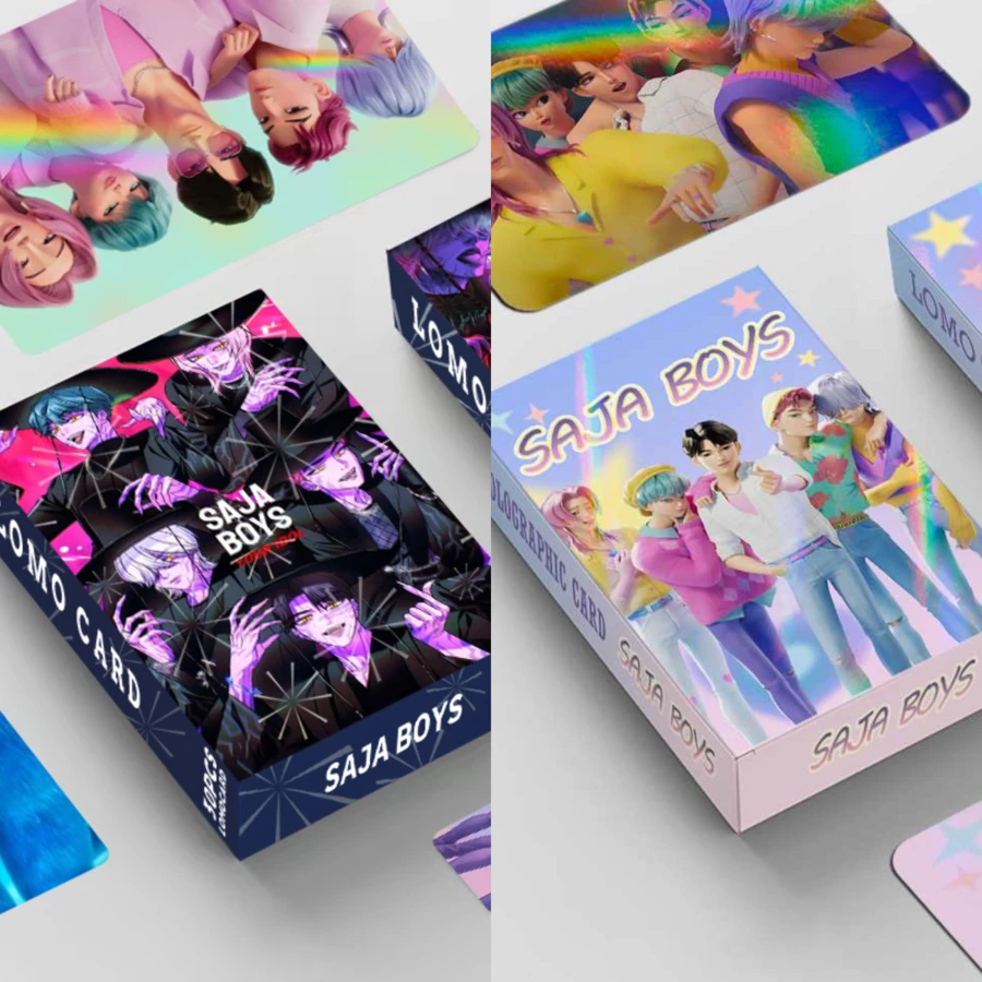 30张KPOP Saja Demon全息Lomo卡片，高清双面，收藏品，动漫明星粉丝周边，动漫商品，小礼物，节日礼物 - 彩色 - 查看 1