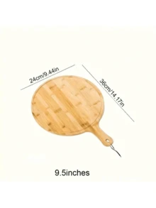 لوح بيتزا من البامبو، لوح بيتزا عالي الجودة مع مقبض، لوح خدمة بيتزا طبيعي، لوح تقطيع خشبي للبيتزا المنزلية، تقطيع الفاكهة والخضروات والخبز والجبن، لوح خدمة، اكسسوارات المطبخ