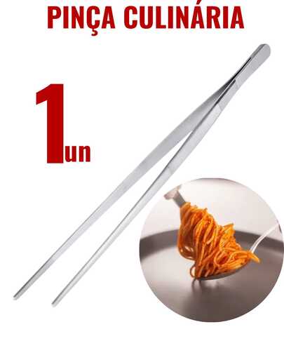 Pinça inox para chef Culinaria Churrasco
