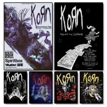 Tranh treo tường (1/3 tấm), khung tùy chọn, trang trí tường, trang trí phòng, bộ tranh áp phích ban nhạc Korn Vintage Metal, tranh nghệ thuật âm nhạc cổ điển, phù hợp cho phòng ngủ, phòng giải trí, quán bar - Tranh canvas, tranh chân dung, tranh tường Toile. - Nhiều màu - Xem 3