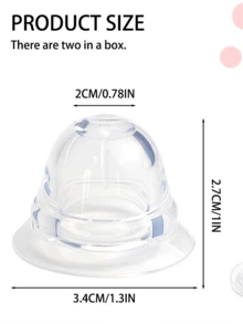 2pcs Silicone Nipple Covers - Sexy Breast Petals For Flat, Small Or Inverted Nipples, Soft & Sensual, Suitable For Couples, Breast Play, Foreplay And Adult Intimate Stimulation - Transparent - View 3