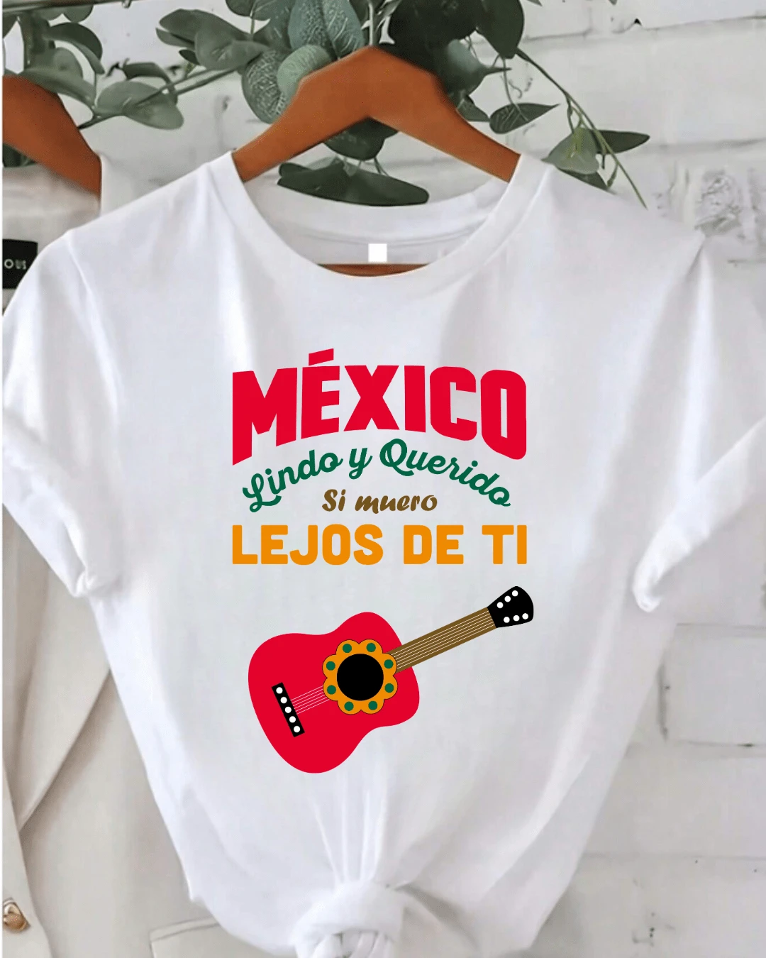 Camiseta de mujer cuello redondo manga corta estampado, MÉXICO cultura tacos futbol MX país tierra gente patria mexicana bien nacida mexican patriota VIVA México lindo querido tricolor verde blanco rojo , blusa gráfica playera estampada para - Blanco - Ver 1