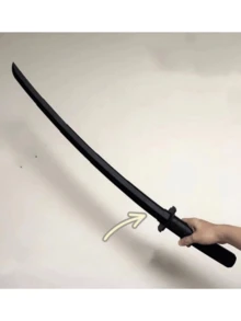 1把可伸缩武士刀玩具，派对小礼物，刀剑模型，可伸缩长剑，派对服装道具武士刀，角色扮演武士刀，适合14岁及以上青少年 - 彩色 - 查看 3