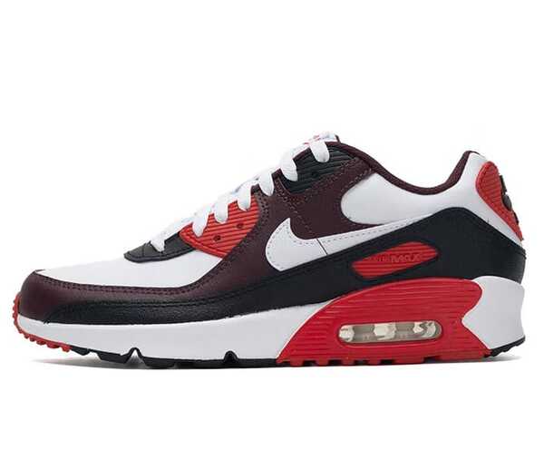  Giày chạy bộ thể thao Nike New Outdoor Barefoot Air Cushion, chống sốc, đàn hồi, dành cho nữ. Mẫu Air Max 90 mới, giày đi bộ và chạy bộ hàng ngày chống mài mòn, độ bám ổn định. Phối màu cổ điển đỏ, đen, trắng, giày thể thao thường ngày phong cách retro. Mẫu nữ được đề xuất HF6358-600.