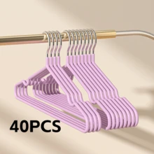 20/100pcs Non-Slip Coated Clothing Hangers, Non-Marking Hanging Clothes Rack For Home, Dorm, Balcony Storage - Multicolor - View 27