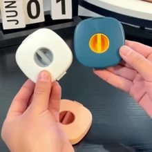 1 件便携式伸缩电缆整理器，可旋转电缆整理器带手机支架，塑料，无需电源 | 适用于数据线、鼠标线和耳机线 | 生日/复活节礼物，旅行配件，时尚整理器，光滑表面，家用桌面抽屉存储，坚固的结构，便携式迷你手机数据线收纳盒，易于使用的绕线装置，旅行必备 - 彩色 - 查看 5