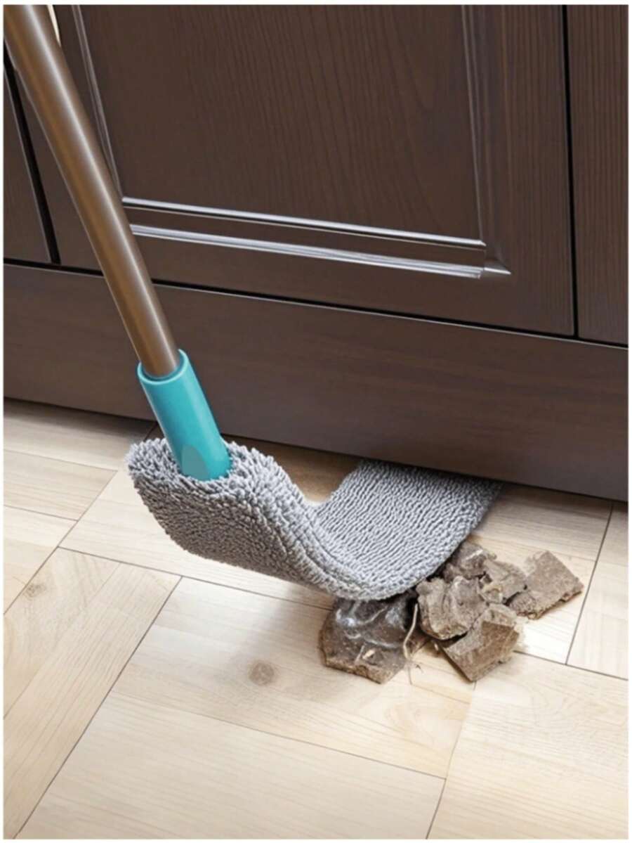 Mopa extensible, herramienta de limpieza de esquinas para la parte inferior de la cama, paño de mopa reemplazable, para colector de polvo estático, limpieza de la parte inferior de la cama, adecuado para productos de limpieza, limpieza del hogar, aplicable al baño, cocina, estudio, oficina y sala de estar. Se puede usar en interiores y exteriores, adecuado para familias con mascotas. Fácil de almacenar, no ocupa espacio, se puede lavar y reutilizar, con las funciones de una mopa y una escoba. - por defecto - Ver 1