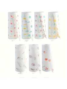 1卷400片随机图案松垮抹布一次性厨房巾可水洗干湿毛巾洗碗布不粘油抹布去油毛巾家用清洁抹布干布清洁用品清洁工具。