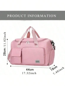 Warner Bros Geantă de călătorie cu imprimeu de desene animate Harry Potter, geantă de bagaje cu capacitate mare, geantă sport casual, geantă de umăr portabilă cu spațiu de depozitare pentru pantofi