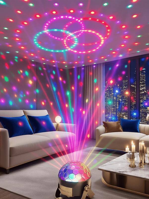 Colorful LED Mini Stage Light - USB Powered, Rotating Magic Ball For KTV & Christmas Decor