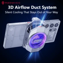 nubia Redmagic VC Cooler 6 银色，热传导速度提升 54%，10 秒内温度下降 18℃，30W 三模式智能温控，定制小型轴流风扇：风量增加 20%，轻巧紧凑，适用于各种场景