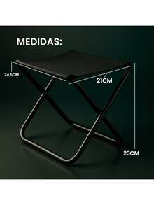 Mini Lightweight Folding Camping Stool Portable Stool - 黑色 - 查看 5