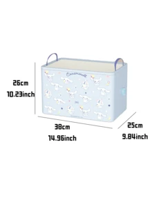 Sanrio 家庭系列肉桂卷收纳盒，折叠式设计，防溅面料，防潮底座，可折叠以便紧凑包装，非常适合放在壁橱架子、书桌抽屉、宿舍、露营装备、房车存储、玩具箱或工艺品用品中，轻质手柄，加固接缝，可爱肉桂卷印花，可堆叠，适合 Sanrio 收藏家作为礼物，节省空间的家居和办公室收纳盒 - Cinnamoroll-藍色 - 查看 12