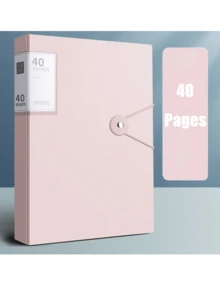 1pc A4 Size Clear Multi-Layer Ring Binder Folder, 40-Page Snap Closure Document Organizer Folder, Large Capacity Student Test Paper/Contract File Storage, PP Material Student Certificate Exam Paper Document Organizer Back To School, For Storing Certificates, Physical Exam Records And Other Documents Back To School,School Supplies - Multicolor - View 11