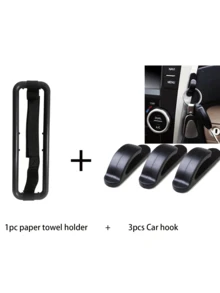 黑色ABS汽车纸巾盒架，悬挂式汽车纸巾盒，汽车纸巾夹，纸巾盒架，汽车遮阳板纸巾架