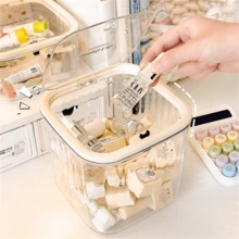 1pc Multi-Purpose Storage Box Transparent With Lid, Portable Clear Organizer Container For Jewelry Makeup Brushes Lipsticks Hair Accessories Nail Art Tools Small Gadgets Desk Organizer For Vanity Bathroom Dresser Countertop Office Craft Supplies Remote Controls Desktop Trash Station Seasonal Gift Wrapping Organizer For Holiday Shopping Cyber Monday Thanksgiving Halloween Christmas New Year Home Travel Dorm Room Essentials