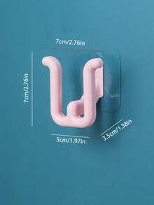 1/2/3 Slipper Hooks, Shower Flip Flops Adhesive Storage Rack Saves Space Babouche Adhesive Bracket, Bathroom Shower Flip Shoe Adhesive Organizer, Bathroom Shower Flip Shoelace Adhesive Storage Rack Saves Space, Storage Rack, Space Saving Dishwashing Cloth - Multicolor - View 8