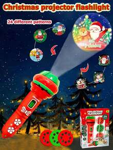 40种图案 5件套 儿童睡前投影手电筒玩具，早教认知恐龙、动物、海洋、水果投影拼图玩具（配件颜色随机） - 彩色 - 查看 17