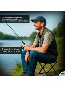 Mini Lightweight Folding Camping Stool Portable Stool - 黑色 - 查看 3