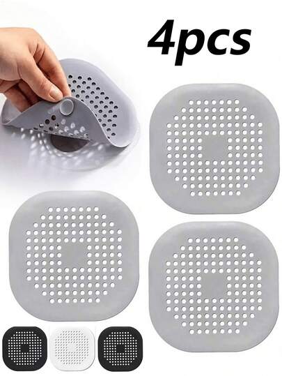 1pc Silicone Hair Filter And Drain Plug For Bathtub And Shower - Prevents Clogs And Odors