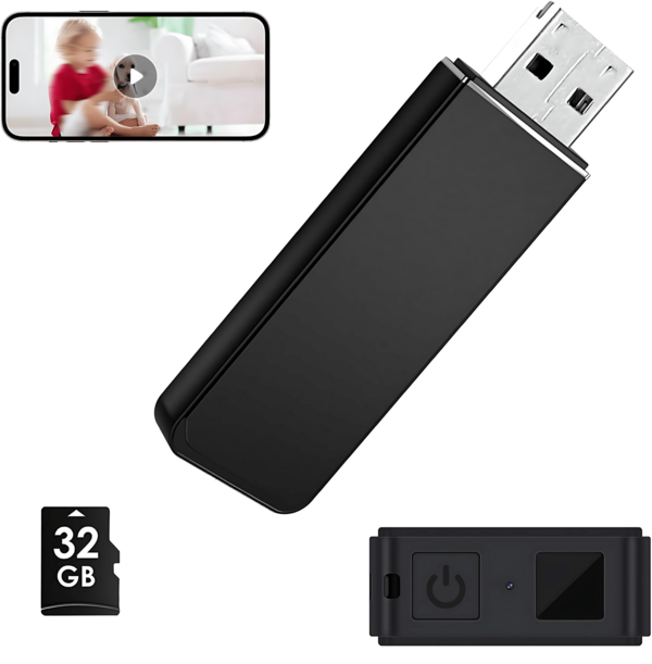 1080P Video Camera With 32GB Memory Card Portable Loop Recorder With Motion Detection Function, Suitable For Home