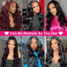 CEXXY 200% Glueless Body Wave Human Hair Wigs Wear And Go 7x5 Hd Lace Closure Wig - Natural Black - Xem 10