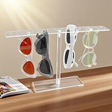 14-Hole Transparent Acrylic Fashion Glasses Holder, Large Capacity Eyewear Storage Rack For Desktop - Clear - View 3